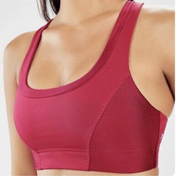 FABLETICS PAIGE LOW IMPACT RED/SILVER SPORTS BRA. SIZE ( XS) - Picture 3 of 12